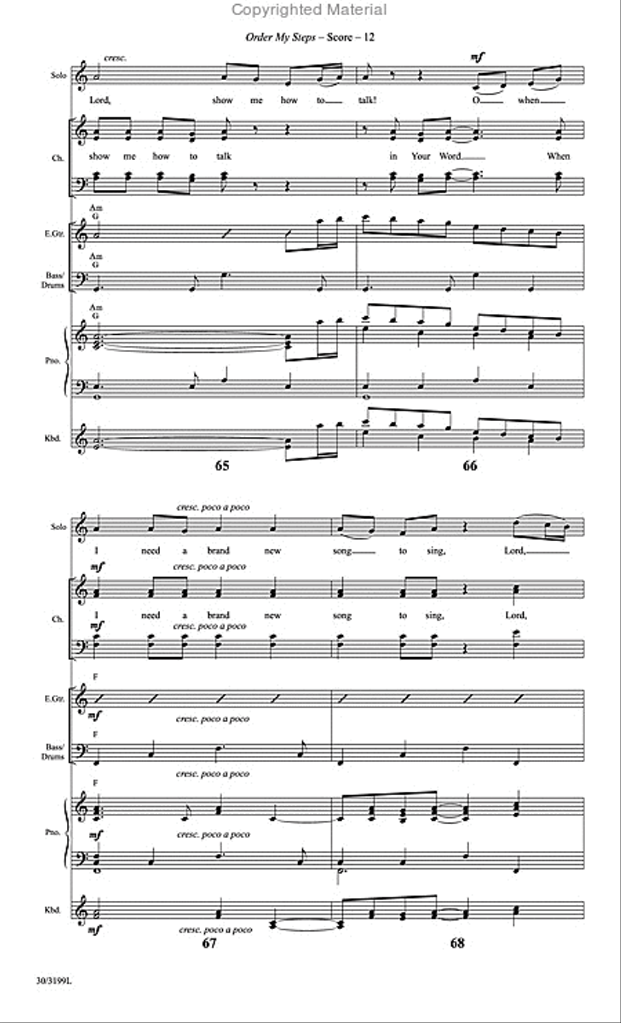 Order My Steps - Rhythm Score and Parts Choir scores gallery preview page 13