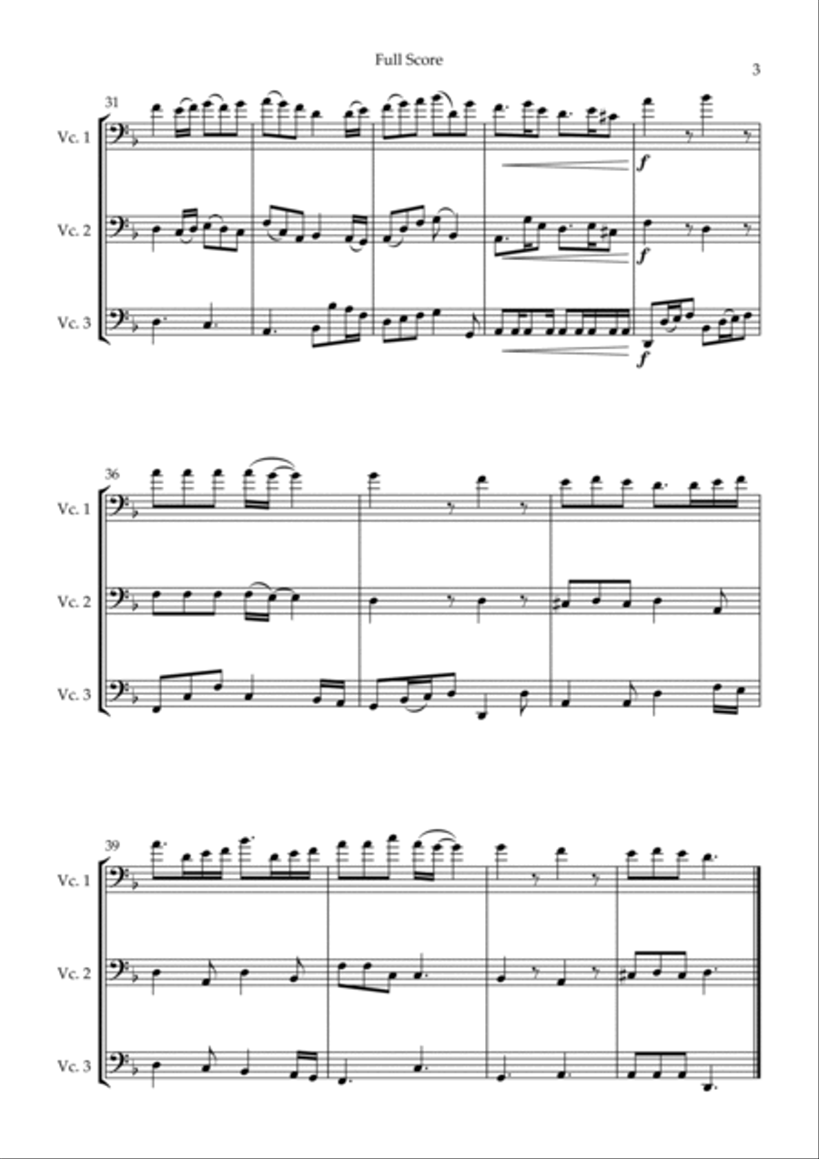 Pirates Of The Caribbean Pirates Of The Caribbean String Trio scores gallery preview page 3