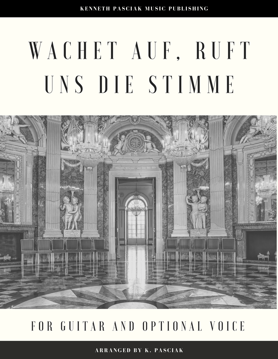 Wachet auf ruft uns die Stimme (for Guitar and optional Voice) Acoustic Guitar scores gallery preview page 1