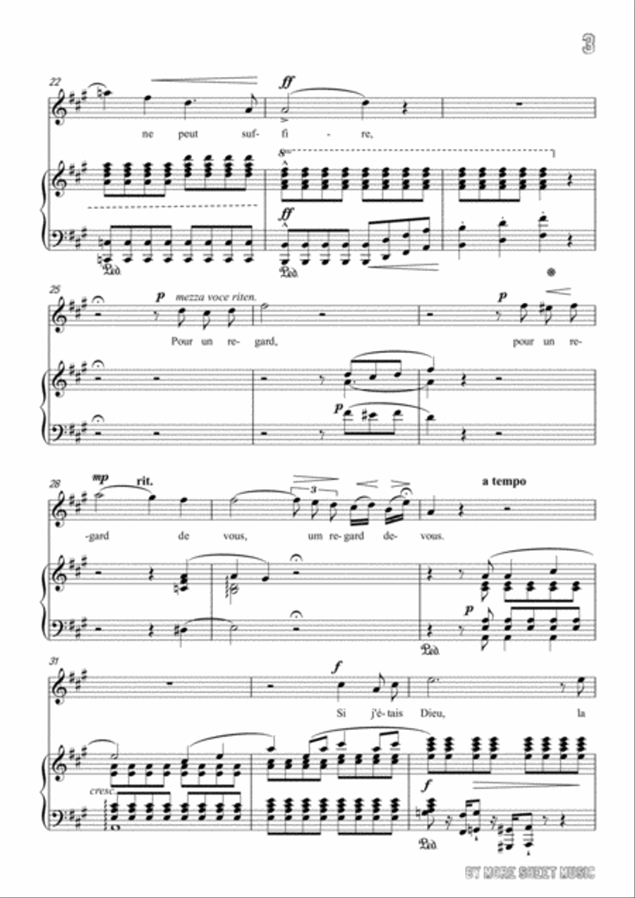 Liszt-Enfant,si j'étais Roi in A Major,for Voice and Piano Voice Solo scores gallery preview page 5