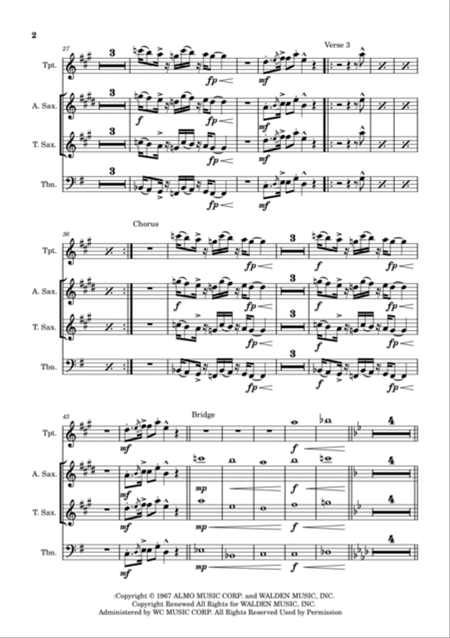 Soul Man Soul Man Tenor Saxophone scores gallery preview page 2