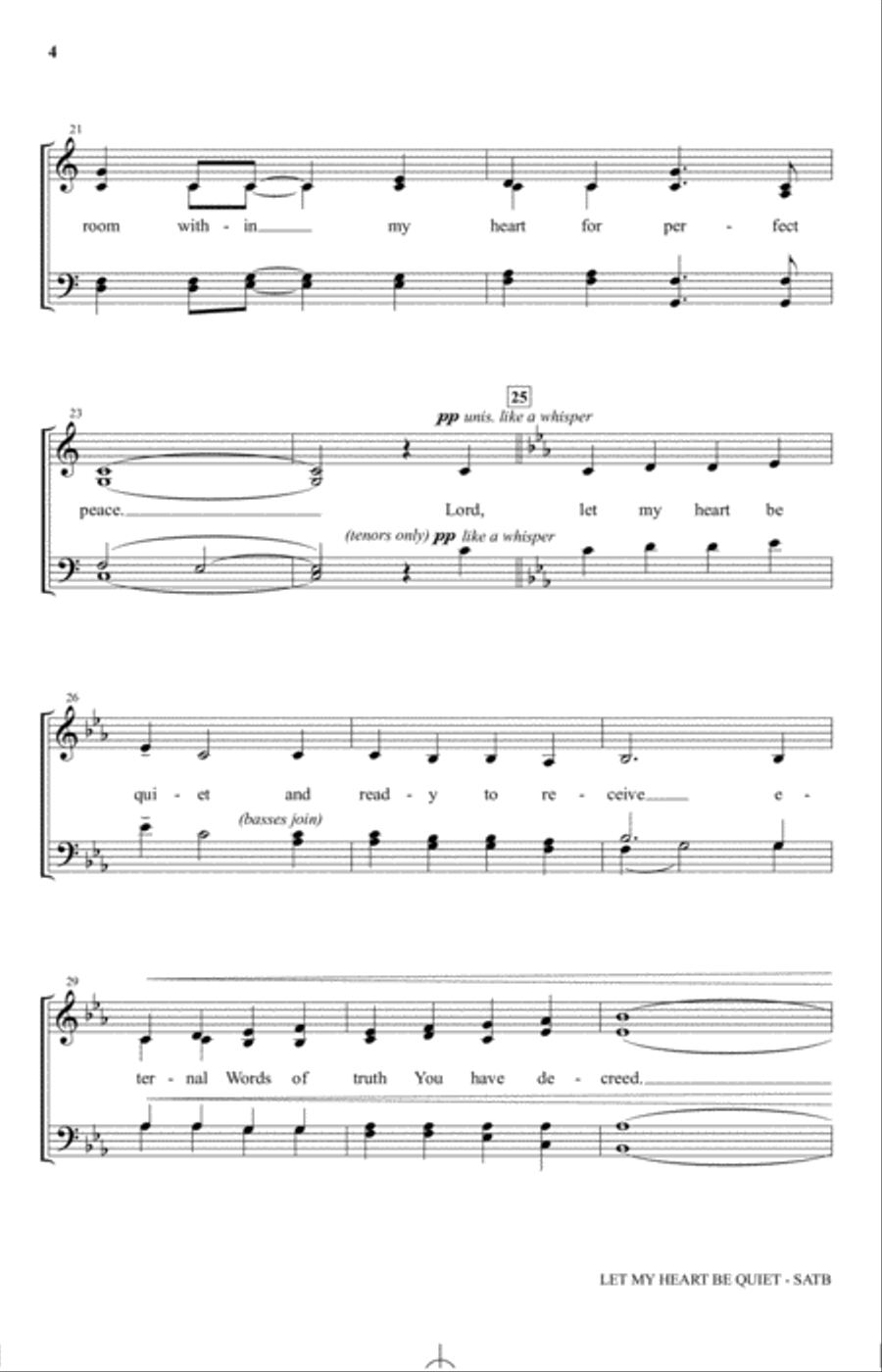Let My Heart Be Quiet 4-Part scores gallery preview page 3