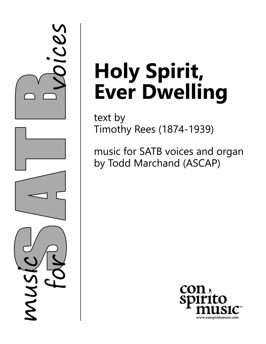 Holy Spirit, Ever Dwelling — SATB voices, organ 4-Part scores gallery preview page 1