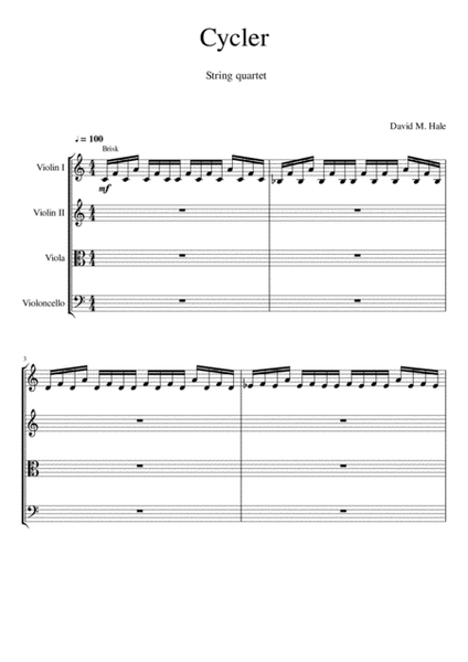 Cycler for string quartet Cello - Digital Sheet Music