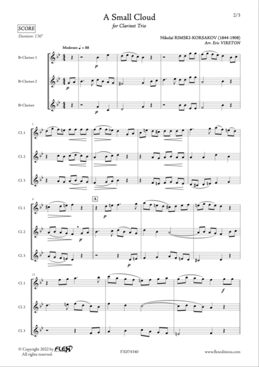 A Small Cloud Clarinet Trio scores gallery preview page 2