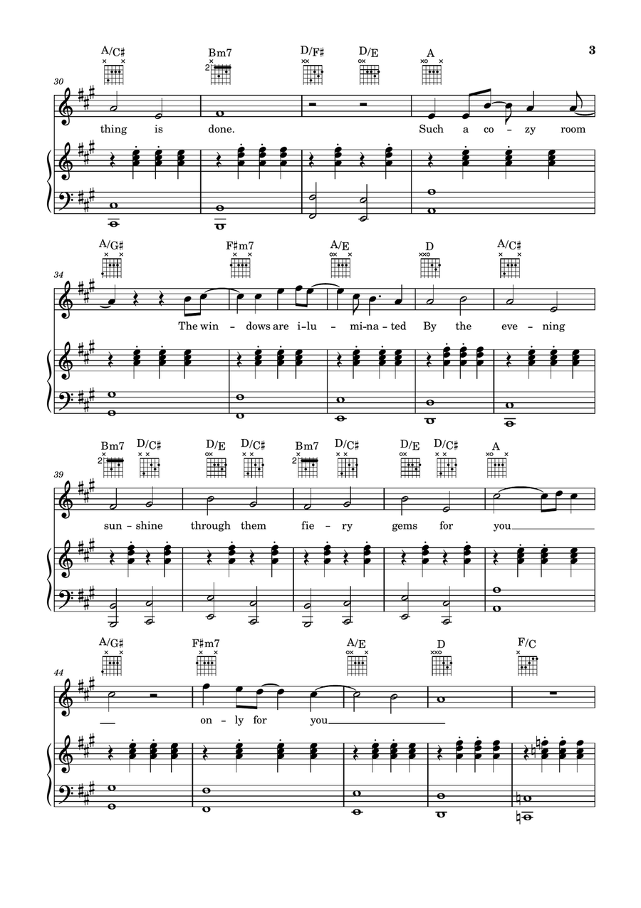 Our House Piano, Vocal, Guitar scores gallery preview page 3