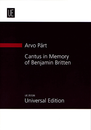 Cantus In Memory Of Benjamin Britten