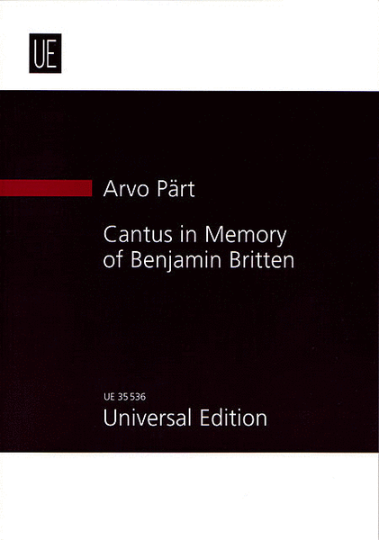 Cantus In Memory Of Benjamin Britten