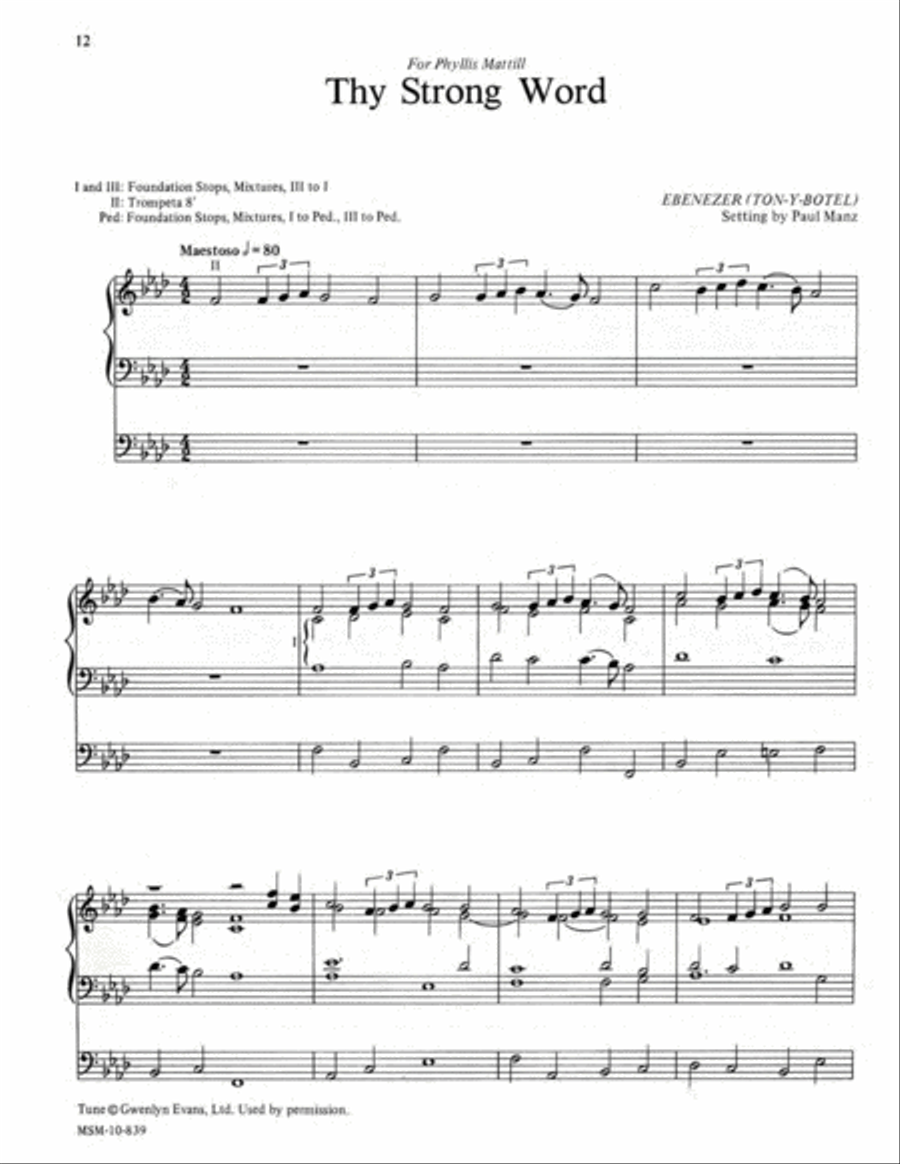 Improvisations on Great Hymns of Faith Organ scores gallery preview page 7