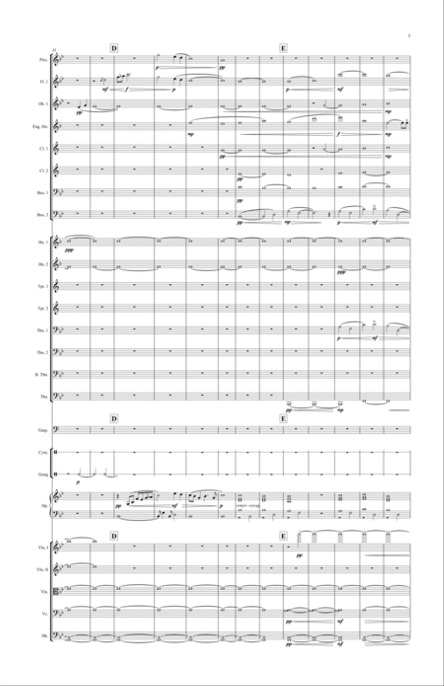 The Ocean Deep, Orchestral Version Full Orchestra scores gallery preview page 5