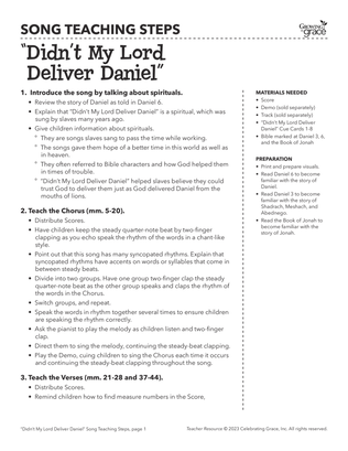 Book cover for Didn't My Lord Deliver Daniel Teacher Resource (Digital)