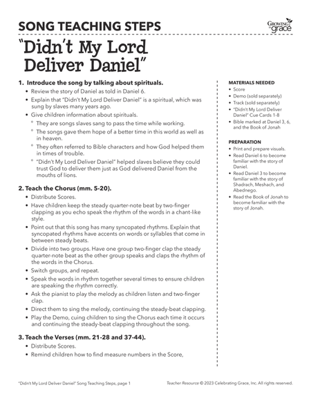 Didn't My Lord Deliver Daniel Teacher Resource (Digital)