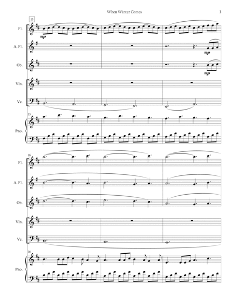 When Winter Comes (The Promise of Spring) Small Ensemble scores gallery preview page 3