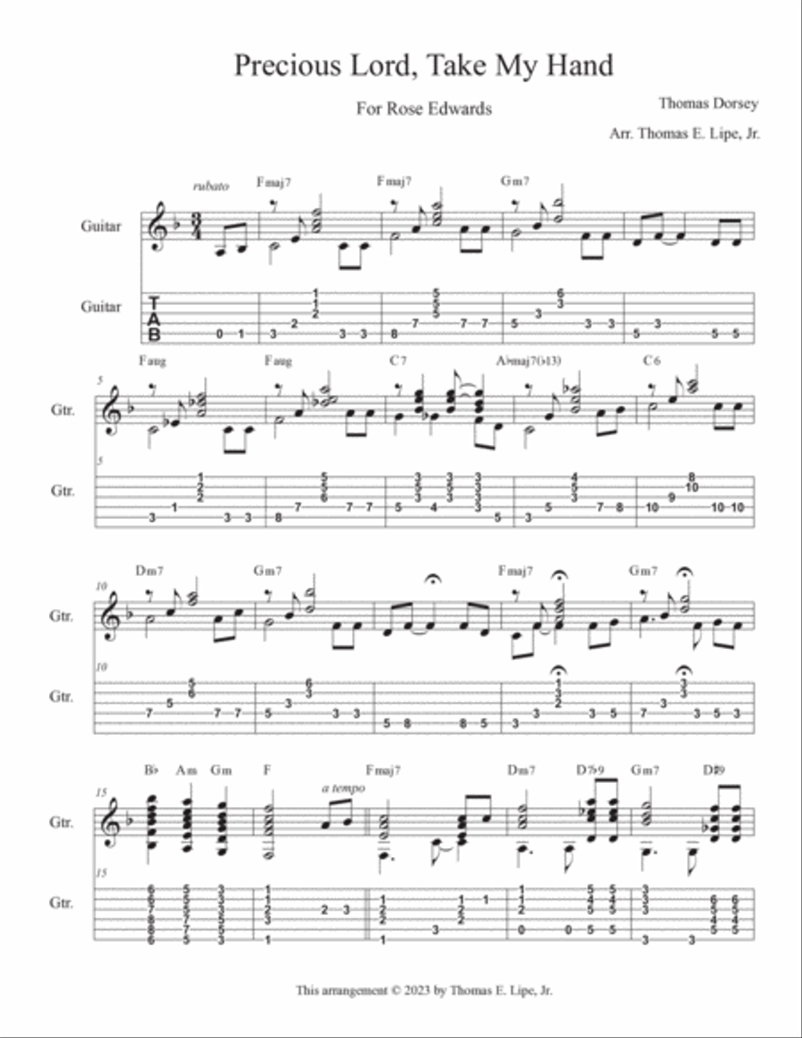 Seven Sacred Songs for Fingerstyle Jazz Guitar Electric Guitar scores gallery preview page 6
