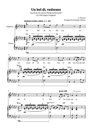 Un Bel Di Vedremo (from Madama Butterfly) - for Soprano - in Gb major