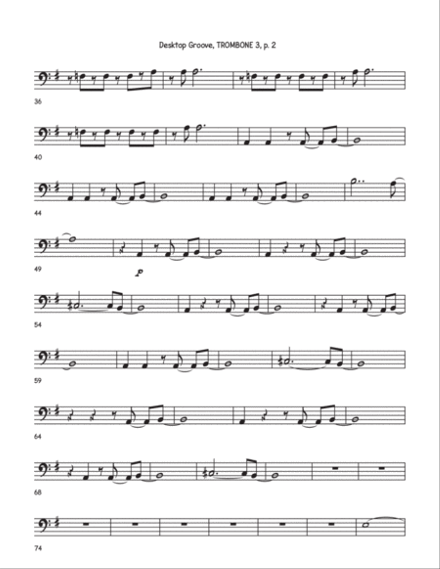 Desktop Grove for big band bone 3 Small Ensemble scores gallery preview page 2