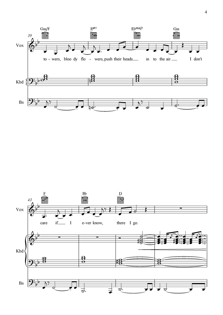 In A Broken Dream Piano, Vocal scores gallery preview page 5