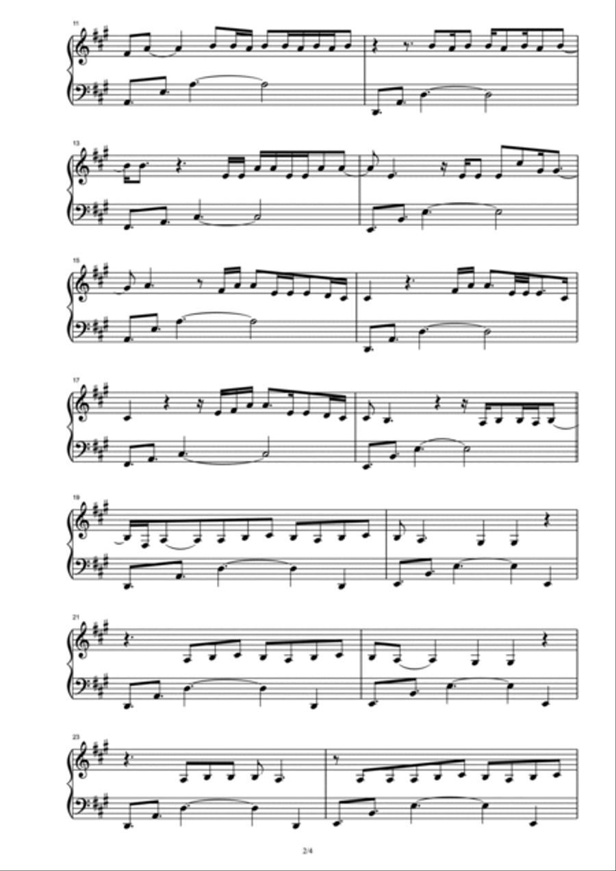 Tolerate It Piano Solo scores gallery preview page 2