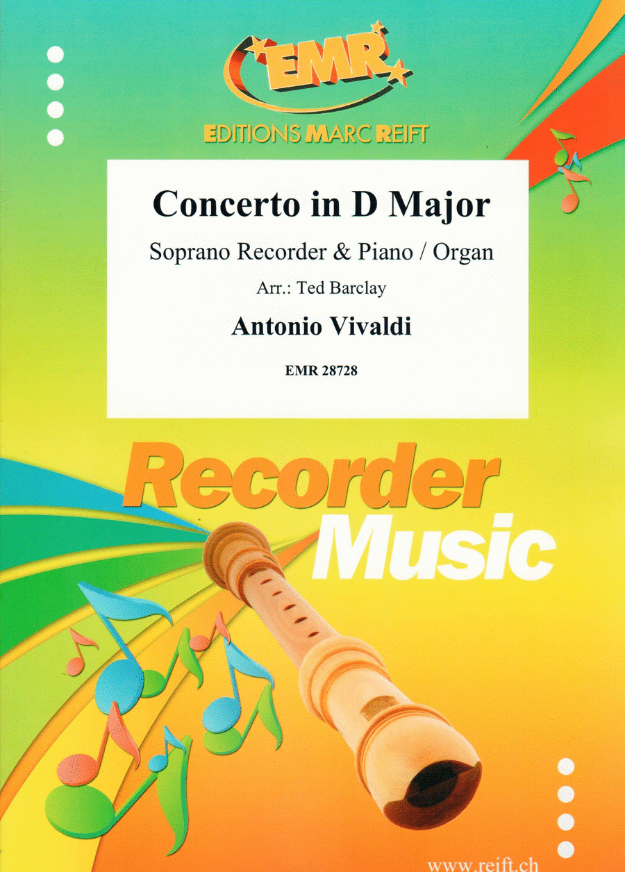 Concerto in D Major Soprano Recorder scores gallery preview page 1
