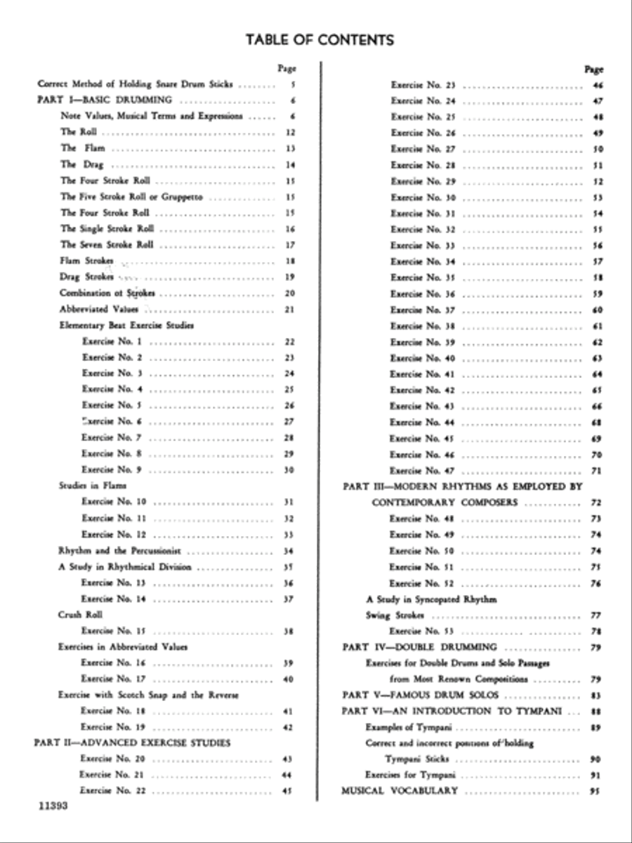 Podemski's Standard Snare Drum Method Snare Drum scores gallery preview page 5