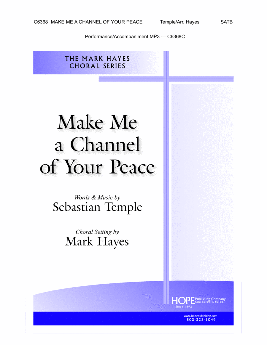 Make Me a Channel of Your Peace 4-Part scores gallery preview page 1