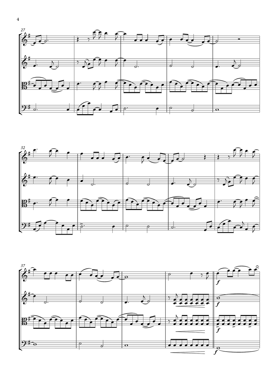 A Million Dreams A Million Dreams String Quartet scores gallery preview page 4