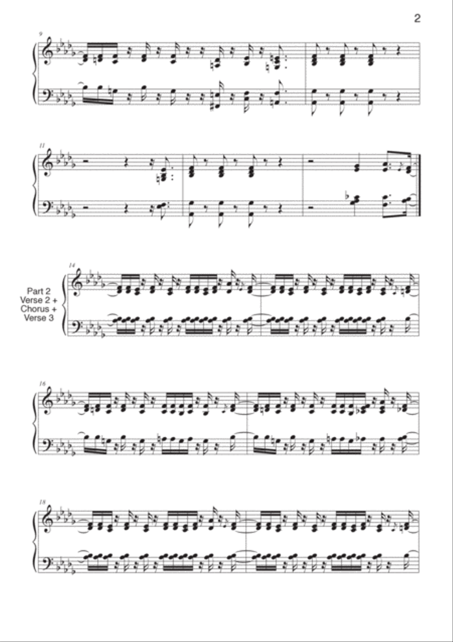All I Need (feat. Mahalia & Ty Dolla $ign) Piano Solo scores gallery preview page 2