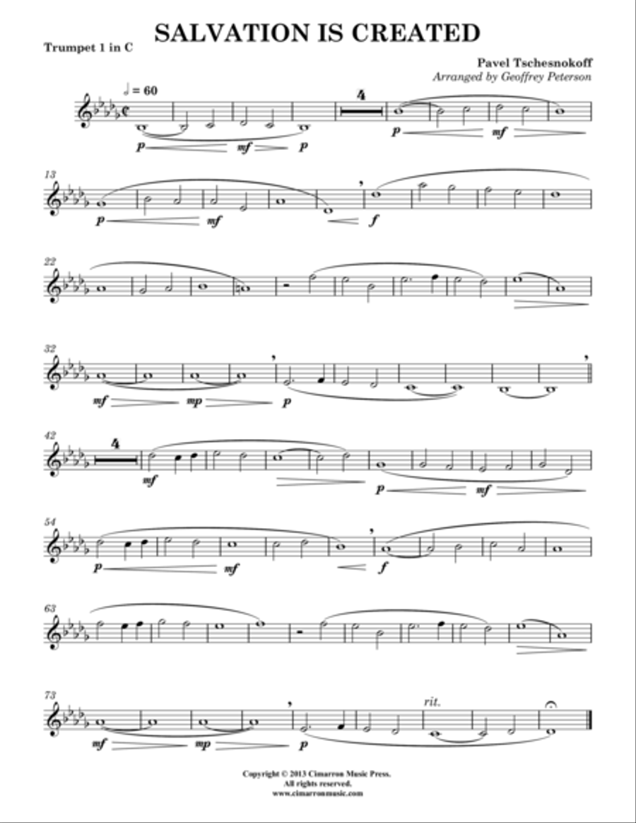 Salvation is Created Brass Quintet scores gallery preview page 5