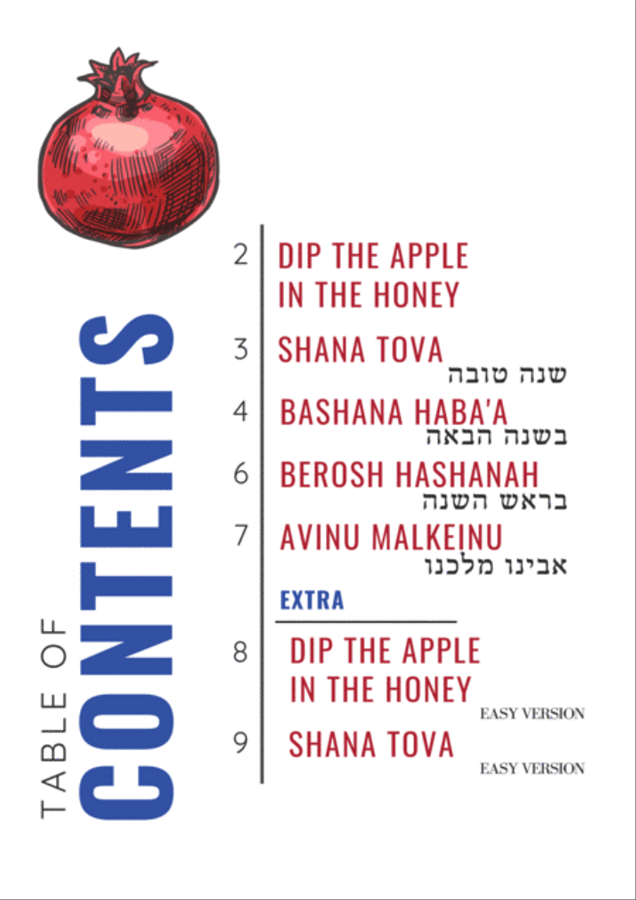 Rosh haShanah Piano book Rosh haShanah Piano book Easy Piano scores gallery preview page 2