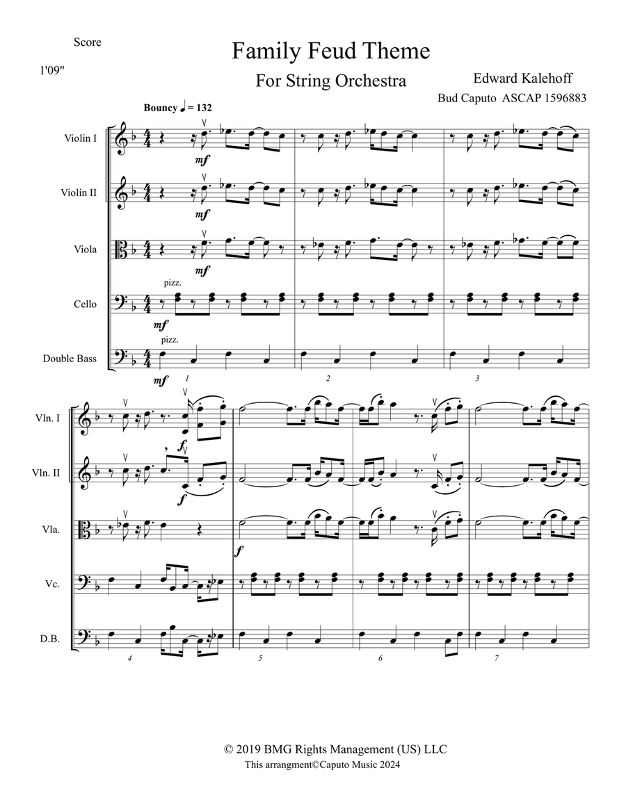 Family Feud Theme Score and Parts scores gallery preview page 2