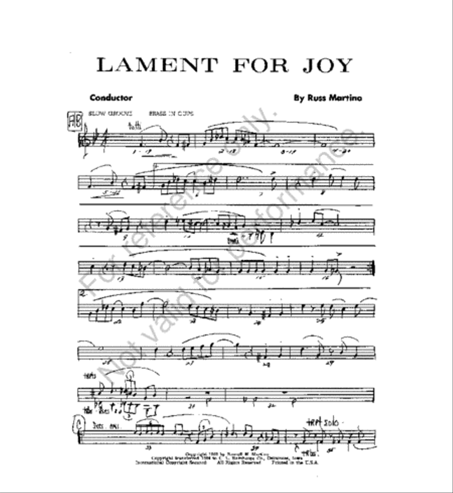 Lament for Joy Lament for Joy Jazz Ensemble scores gallery preview page 2