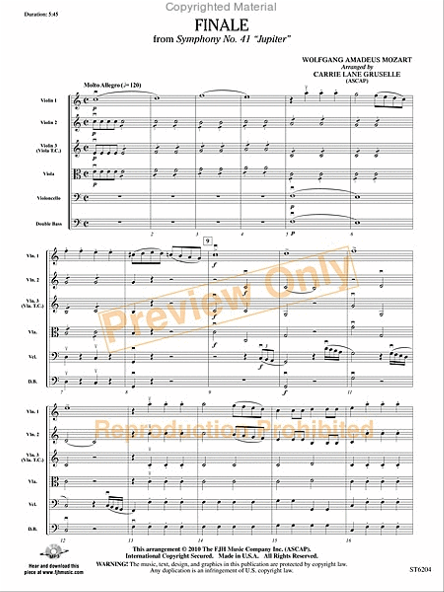 Finale from Symphony No. 41 
