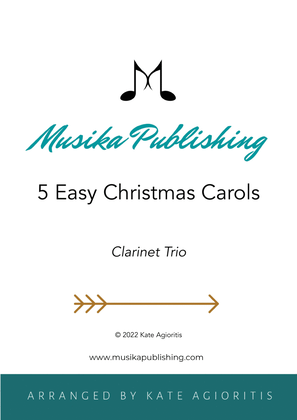 Book cover for 5 Easy Christmas Carols for Clarinet Trio