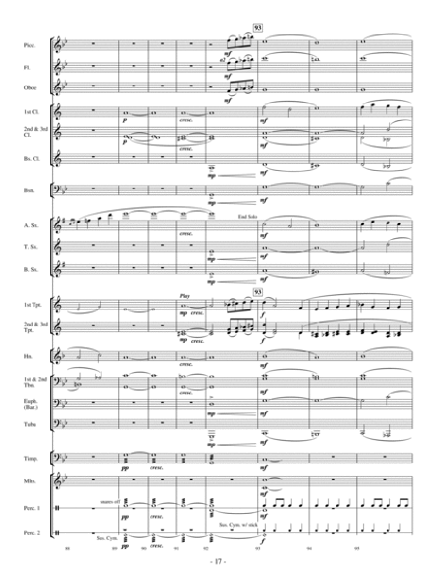 Amid the Great Displace Concert Band scores gallery preview page 16