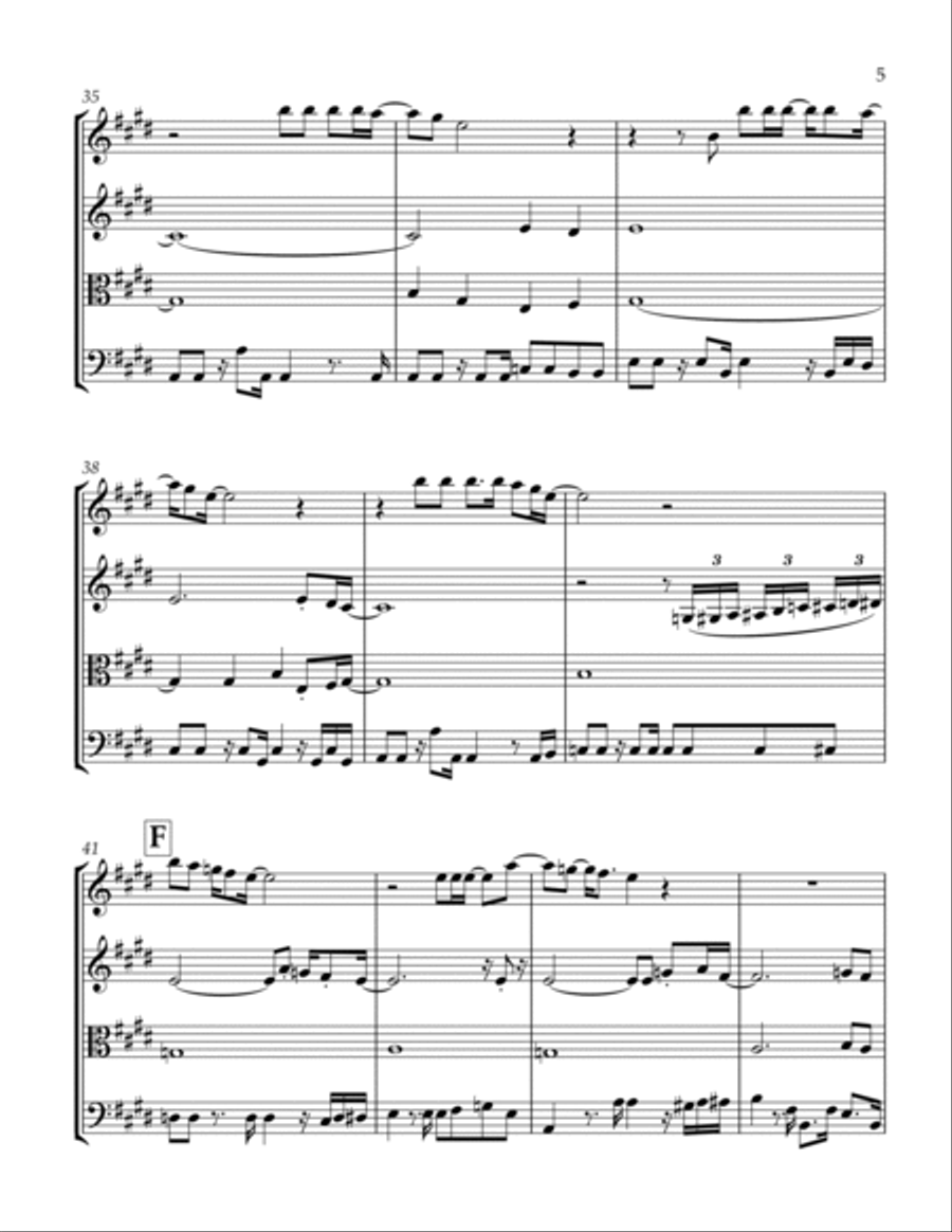 Lovely Day String Quartet scores gallery preview page 6