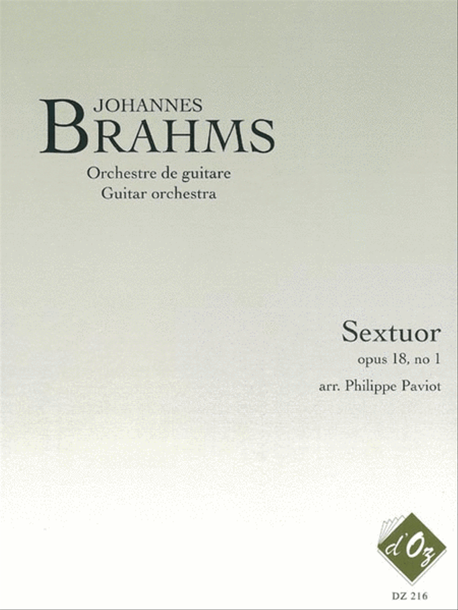 Sextuor, opus 18, no 1 (2e mouv.) Guitar Ensemble scores gallery preview page 1