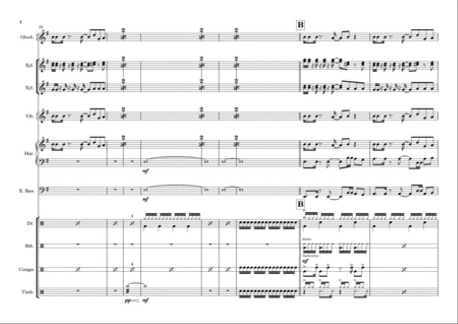 (da Le) Yaleo Percussion Ensemble scores gallery preview page 4