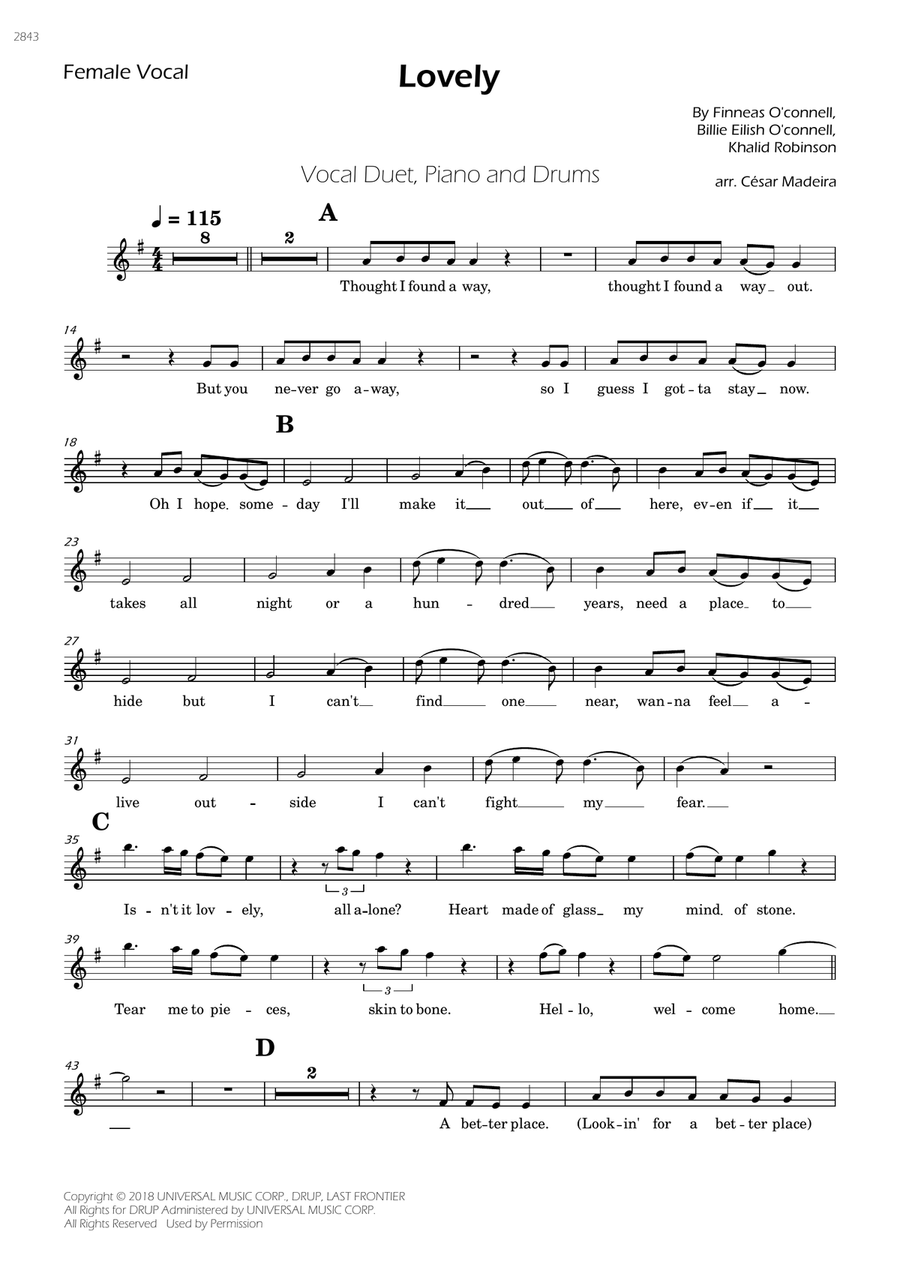 Lovely Lovely High Voice scores gallery preview page 1
