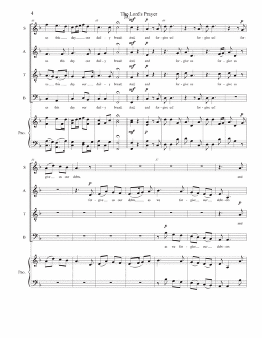 The Lord's Prayer (Anthem for SATB Choir) image number null