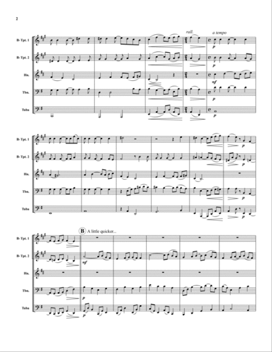Pavane Brass Quintet scores gallery preview page 2
