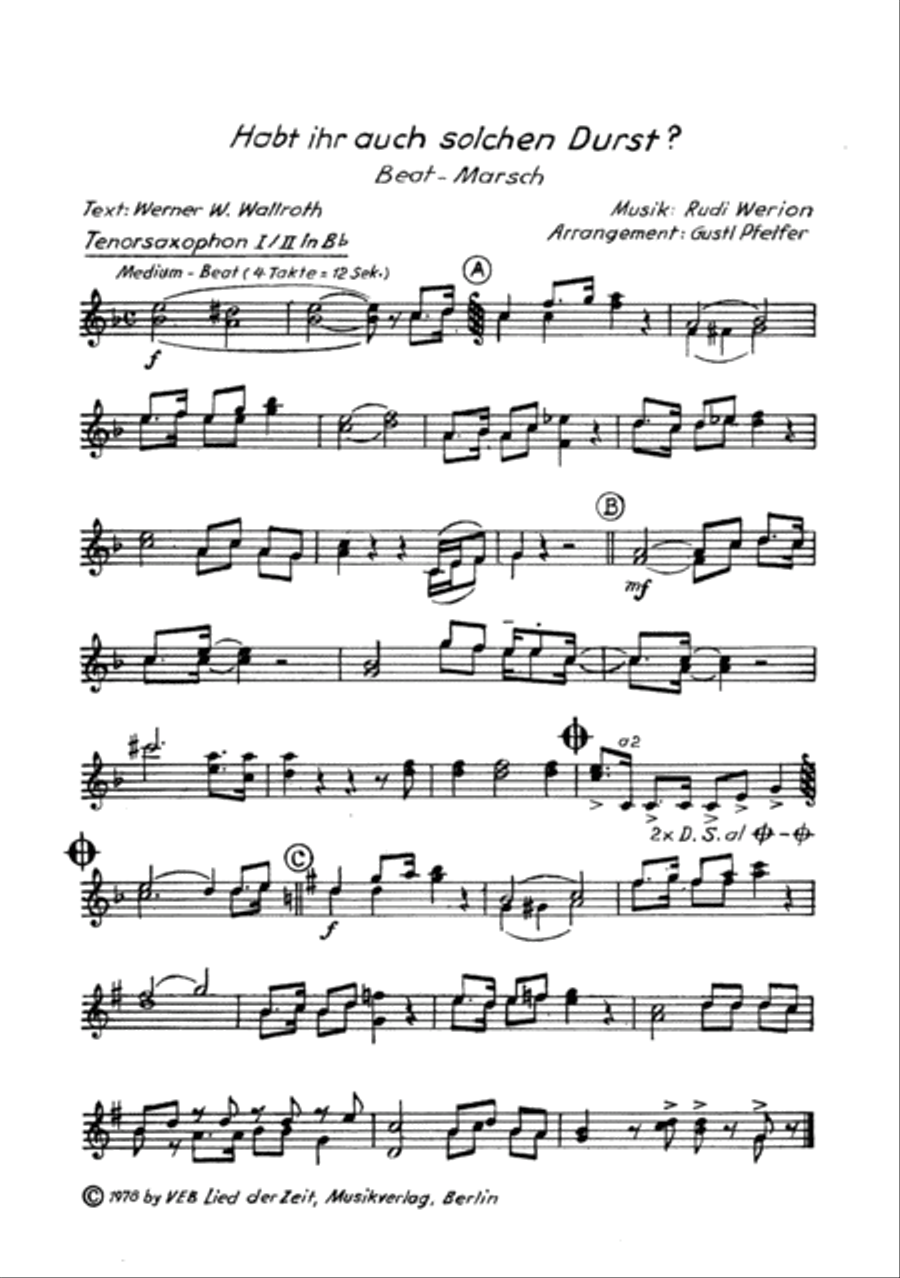 Habt ihr auch solchen Durst? Clarinet scores gallery preview page 3