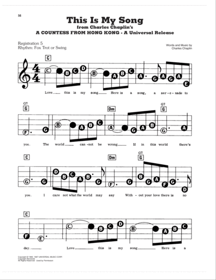 This Is My Song This Is My Song Electronic Keyboard scores gallery preview page 1