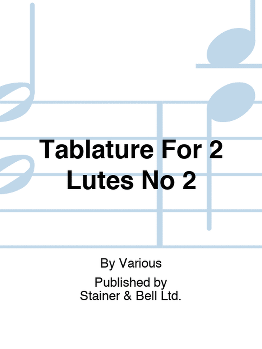 Tablature For 2 Lutes No 2