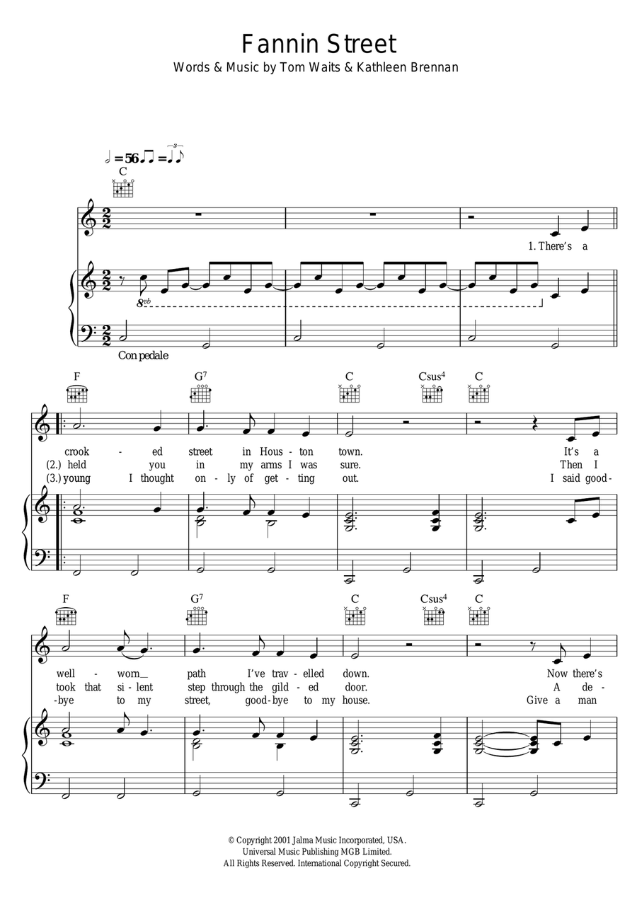 Fannin Street Piano, Vocal scores gallery preview page 1