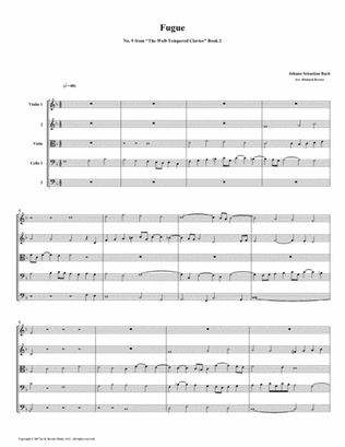 Fugue 09 from Well-Tempered Clavier, Book 2 (String Quintet)