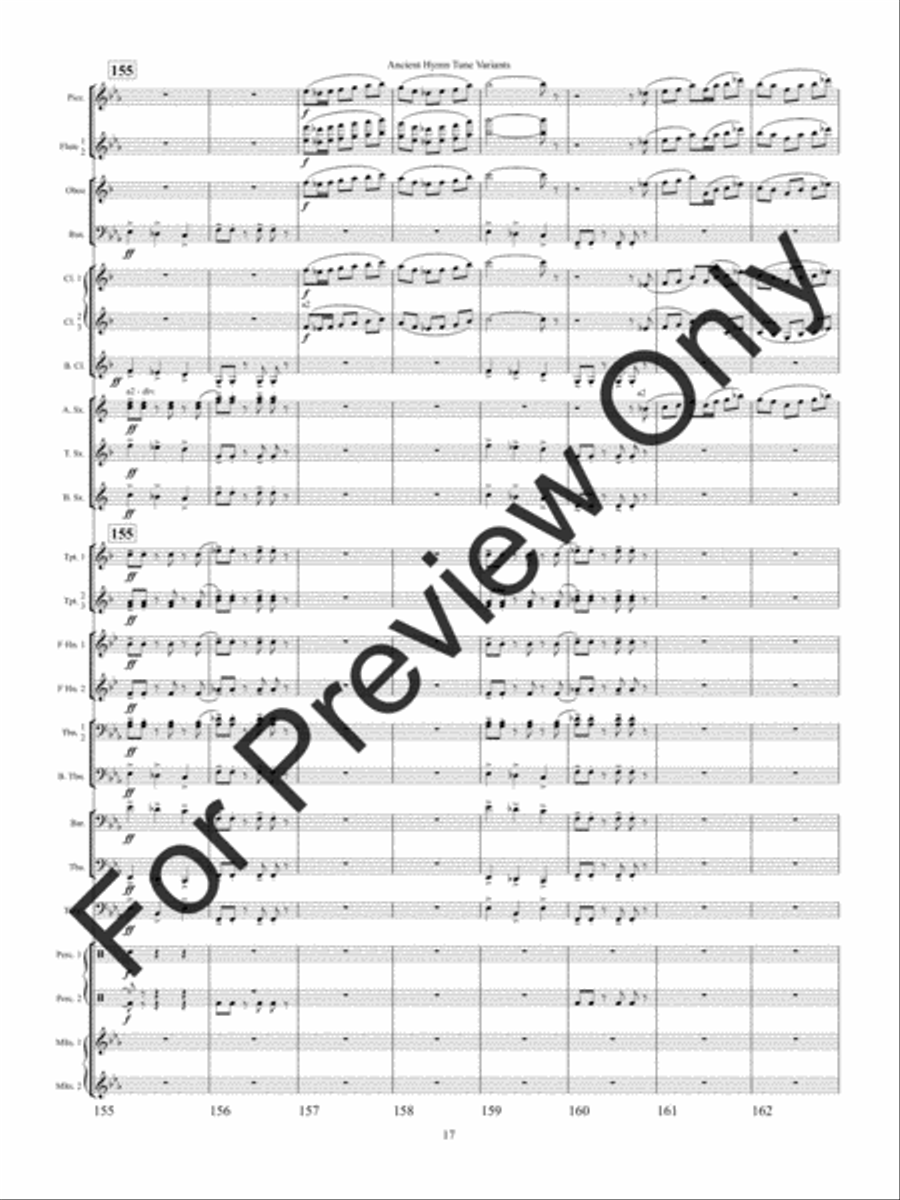 Ancient Hymn Tune Variants (Score) Concert Band scores gallery preview page 20