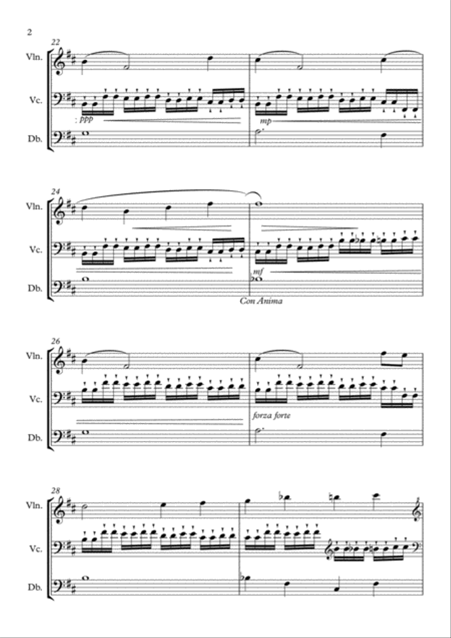Orpheus: Un Amore Immortale (A Cinematic String Trio Symphony) String Trio scores gallery preview page 3