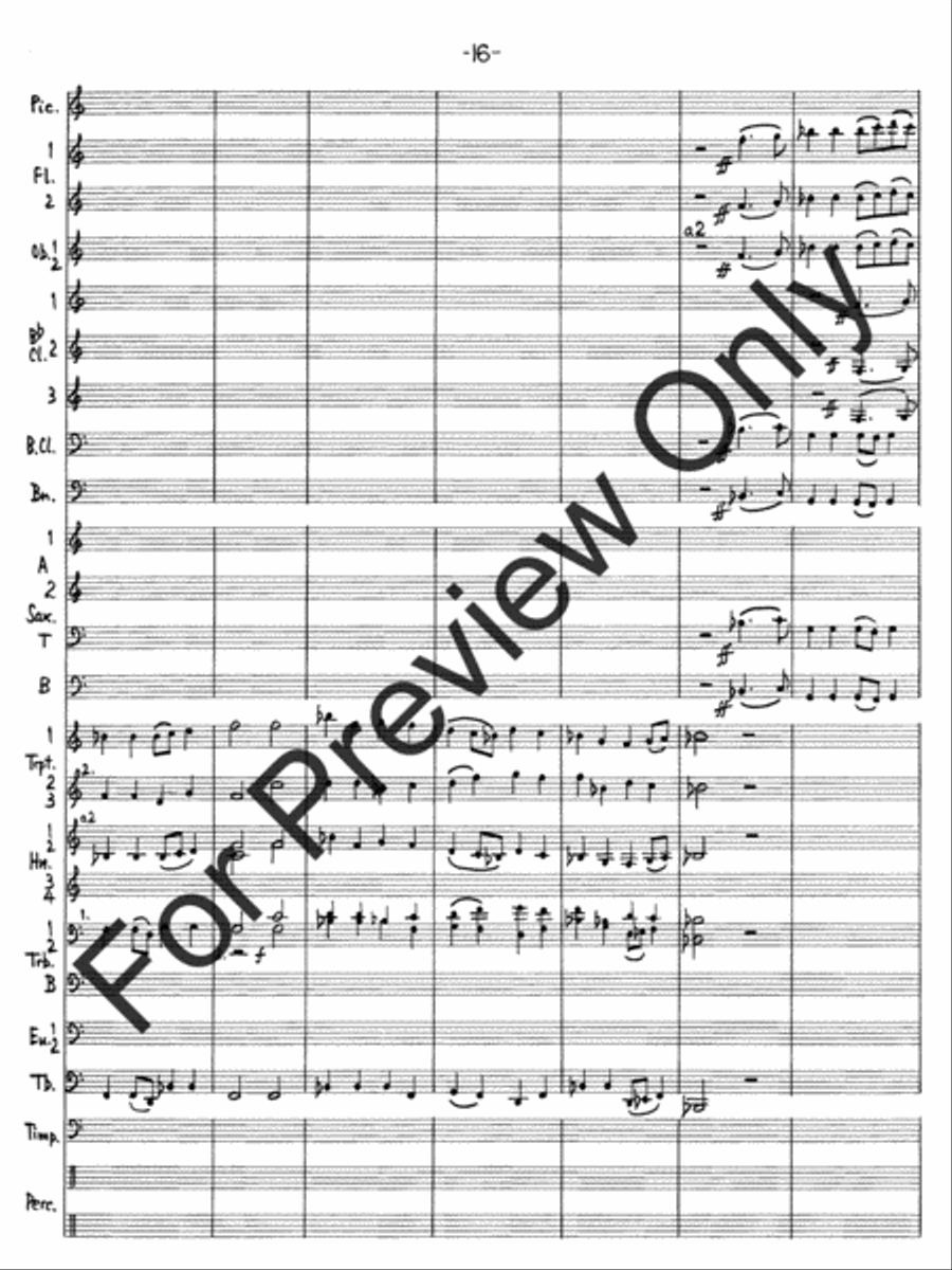 Hallelujah Fantasy Concert Band scores gallery preview page 19