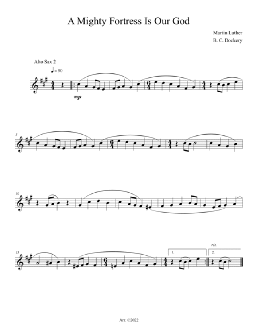 20 Greatest Hymns for 2 Alto Saxophones with Piano Accompaniment Woodwind Duet scores gallery preview page 6