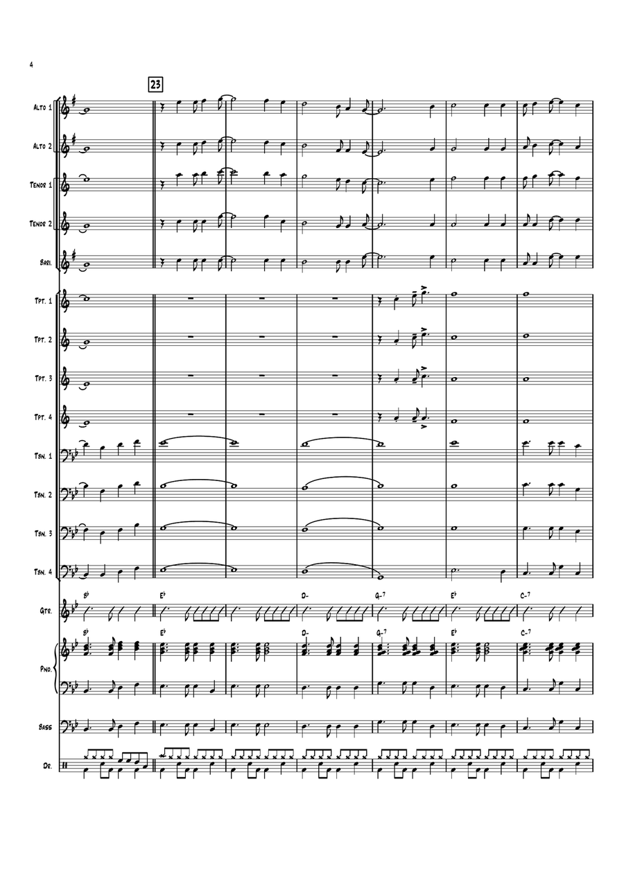 Bohemian Reflection Jazz Ensemble scores gallery preview page 4